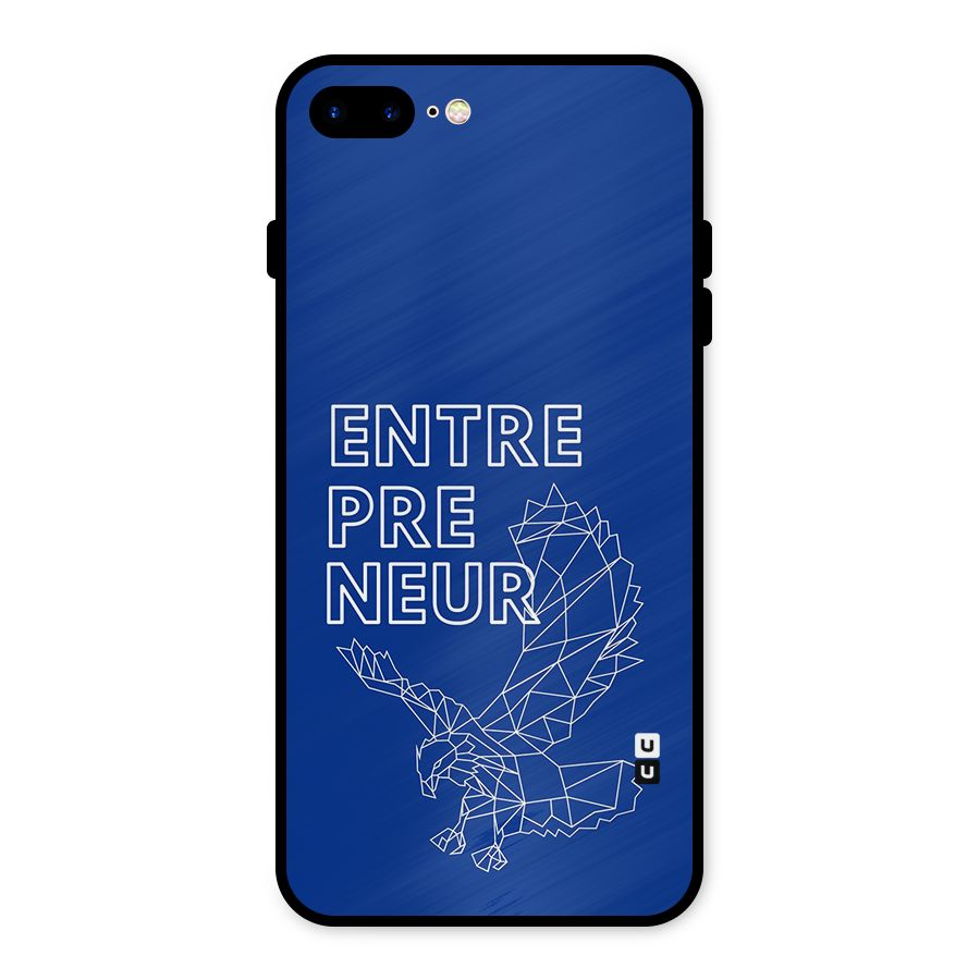 Blue Entrepreneur Metal Back Case for iPhone 8 Plus
