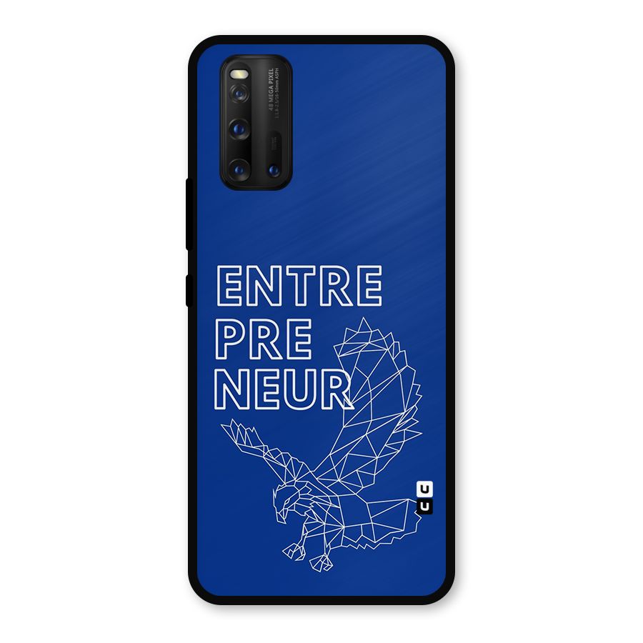 Blue Entrepreneur Metal Back Case for iQOO 3