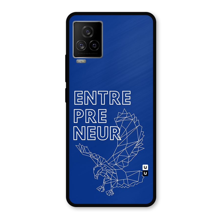 Blue Entrepreneur Metal Back Case for iQOO 7 Legend 5G