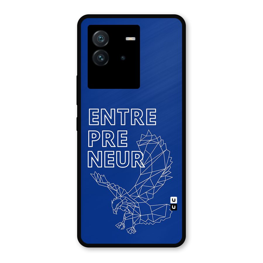 Blue Entrepreneur Metal Back Case for iQOO Neo 6 5G