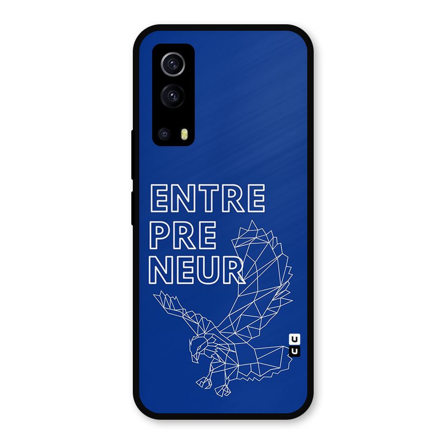 Blue Entrepreneur Metal Back Case for iQOO Z3