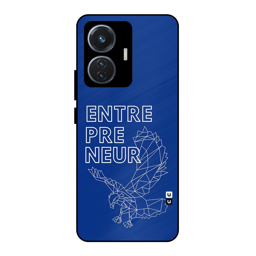 Blue Entrepreneur Metal Back Case for iQOO Z6 44W
