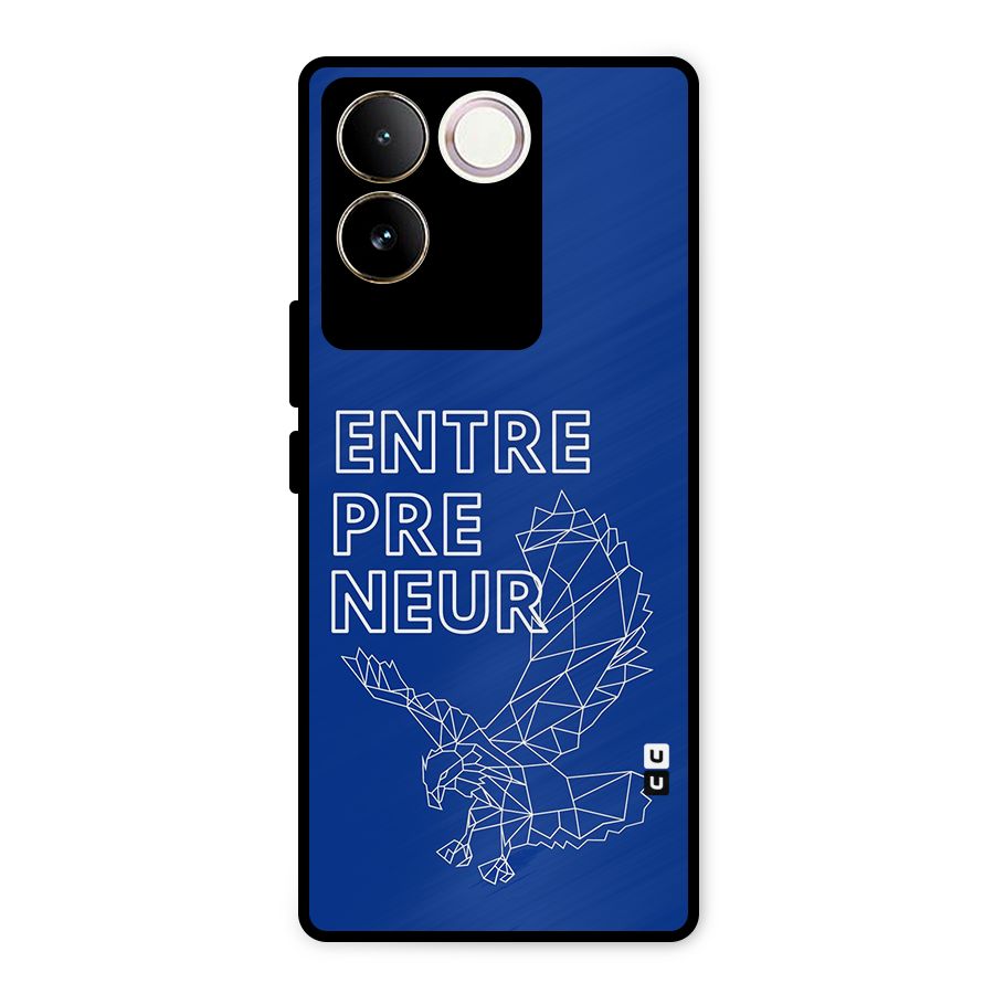 Blue Entrepreneur Metal Back Case for iQOO Z7 Pro