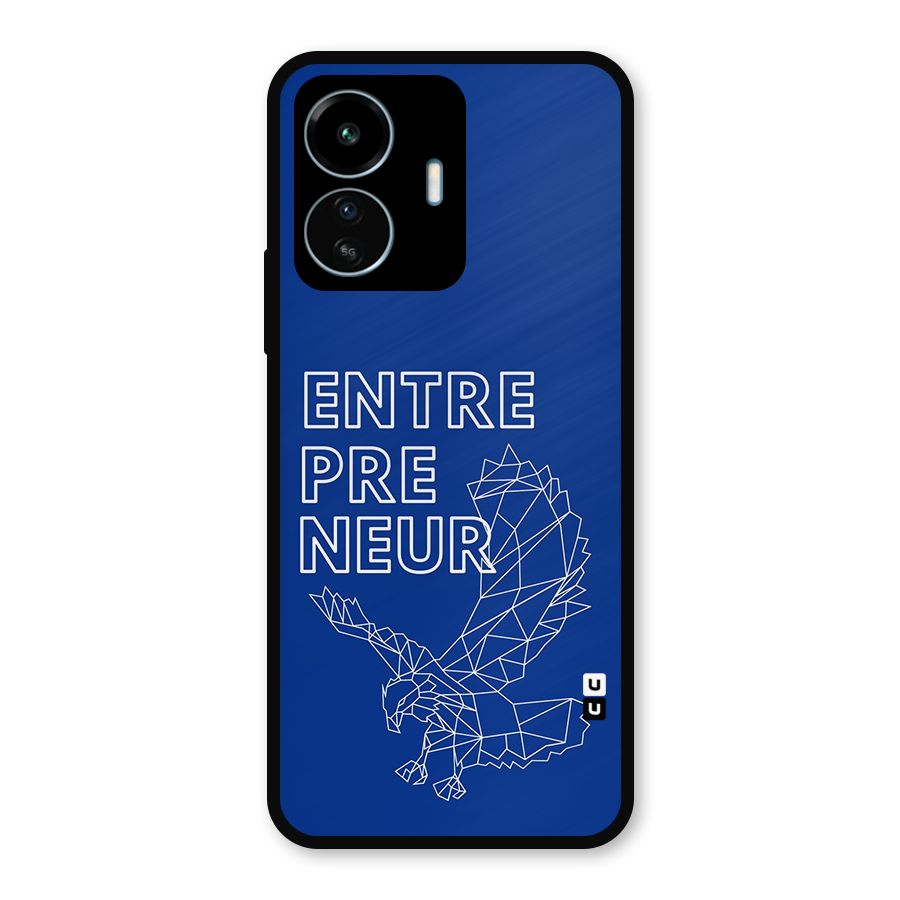 Blue Entrepreneur Metal Back Case for vivo iQOO Z6 Lite 5G