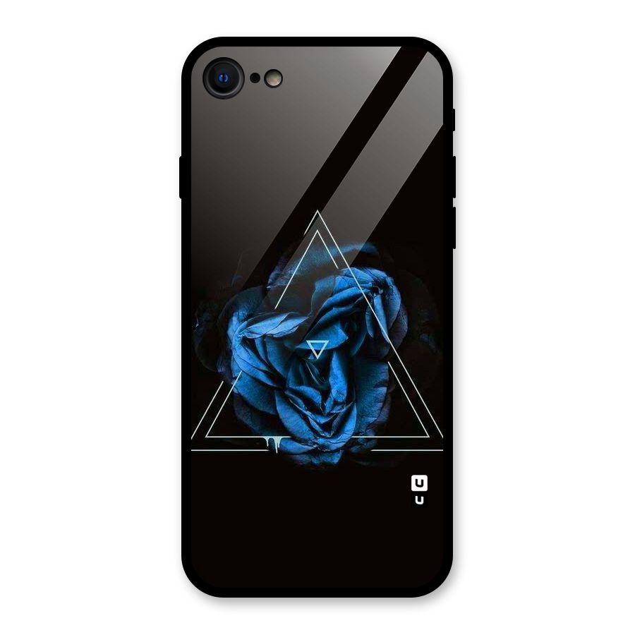 Blue Magic Triangle Glass Back Case for iPhone 7