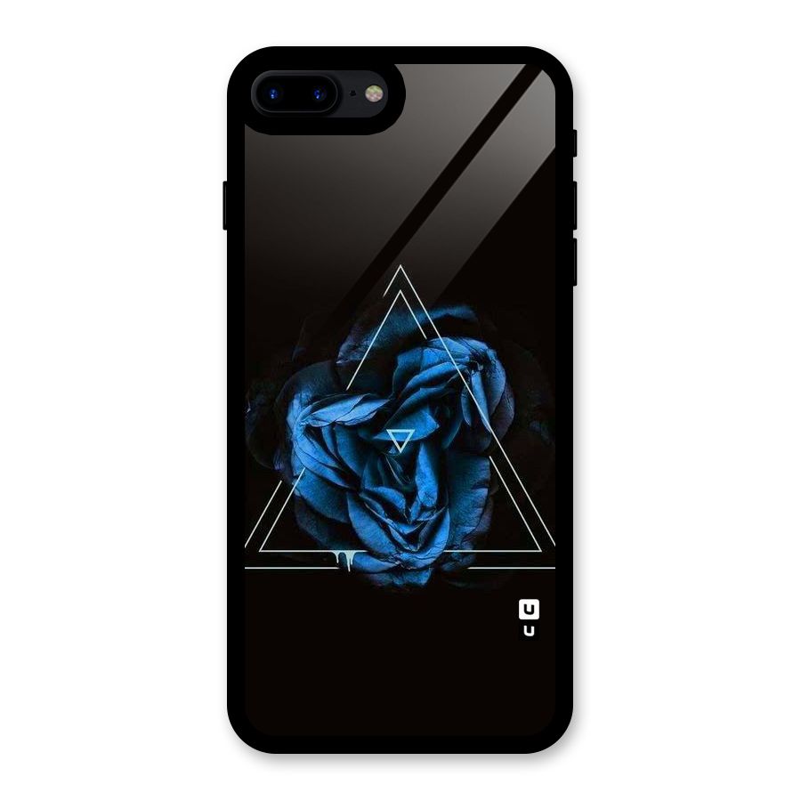 Blue Magic Triangle Glass Back Case for iPhone 8 Plus