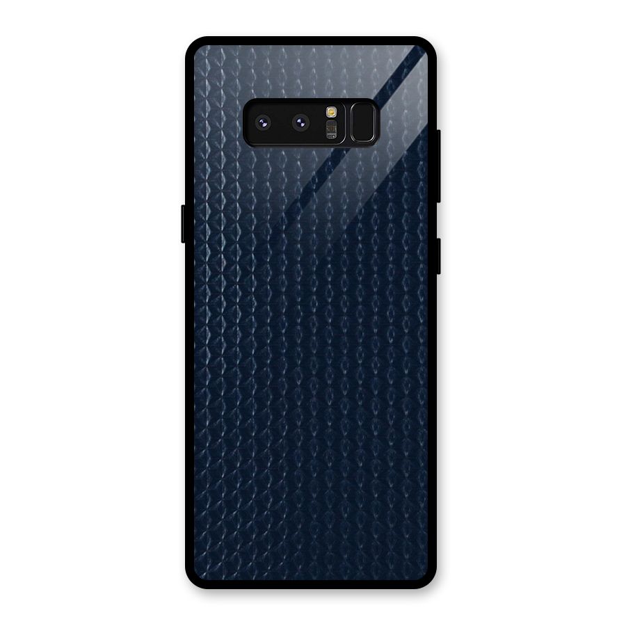 Blue Pattern Glass Back Case for Galaxy Note 8