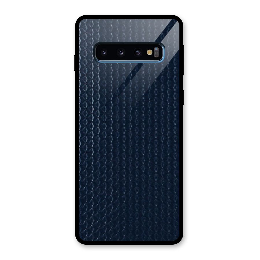 Blue Pattern Glass Back Case for Galaxy S10