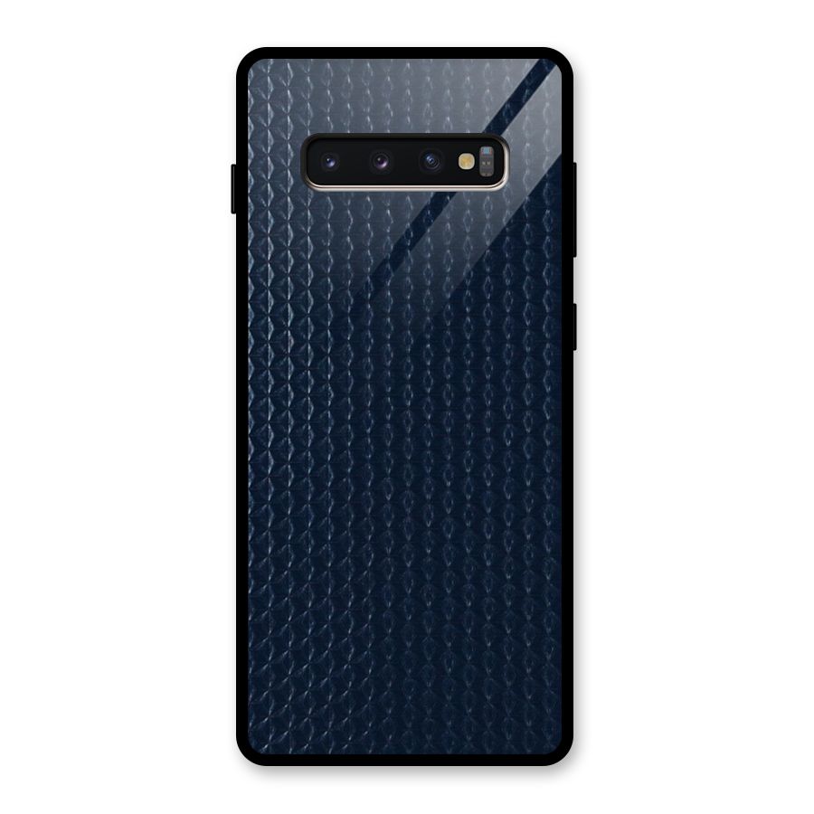 Blue Pattern Glass Back Case for Galaxy S10 Plus