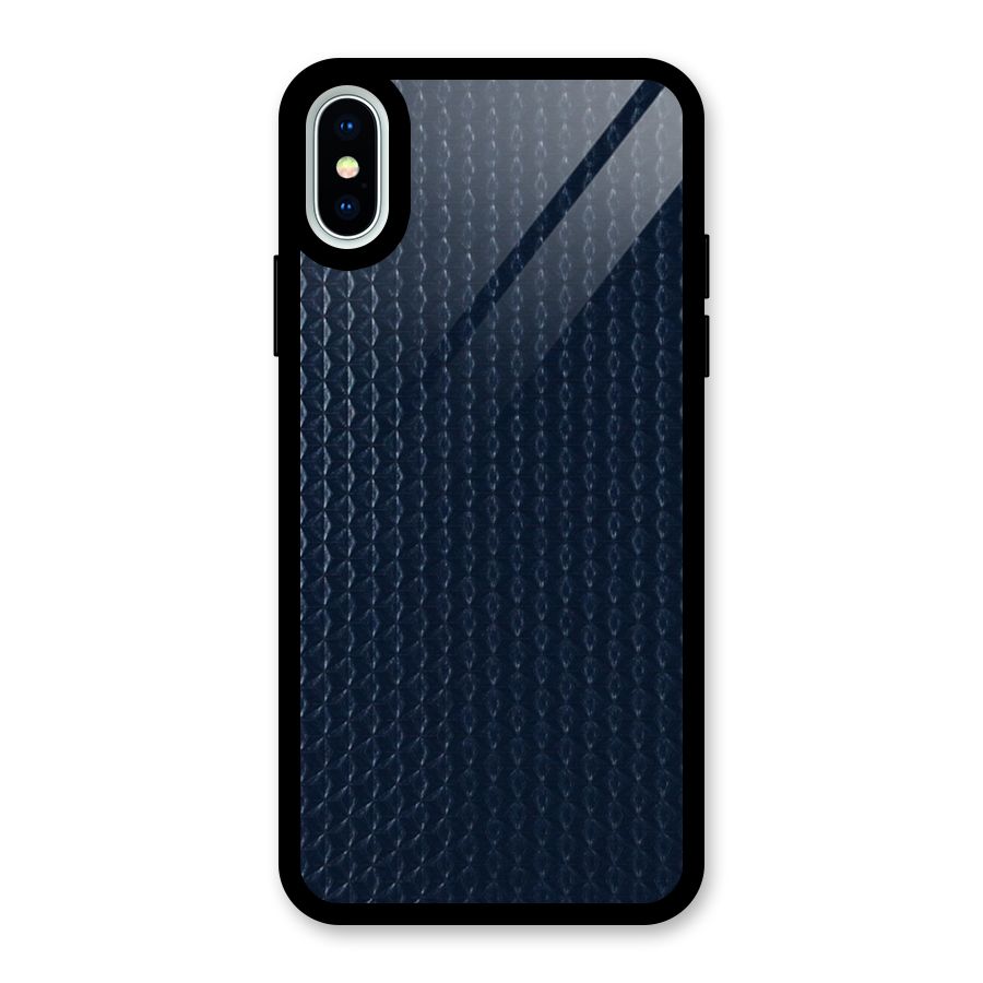 Blue Pattern Glass Back Case for iPhone X