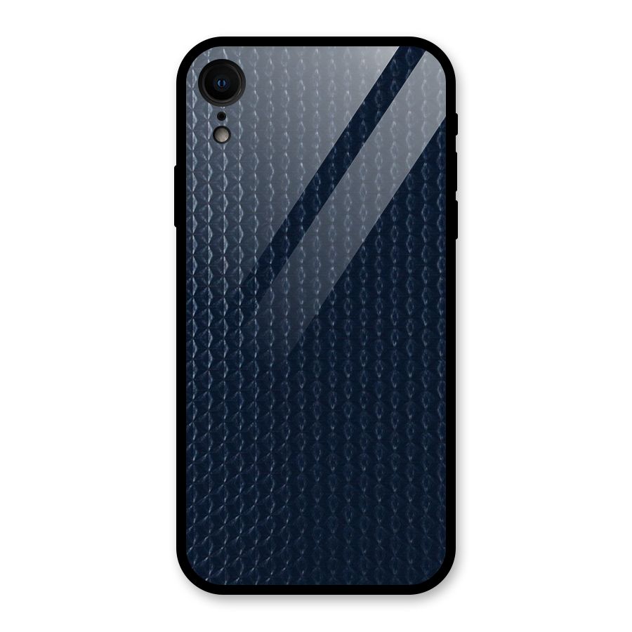 Blue Pattern Glass Back Case for iPhone XR