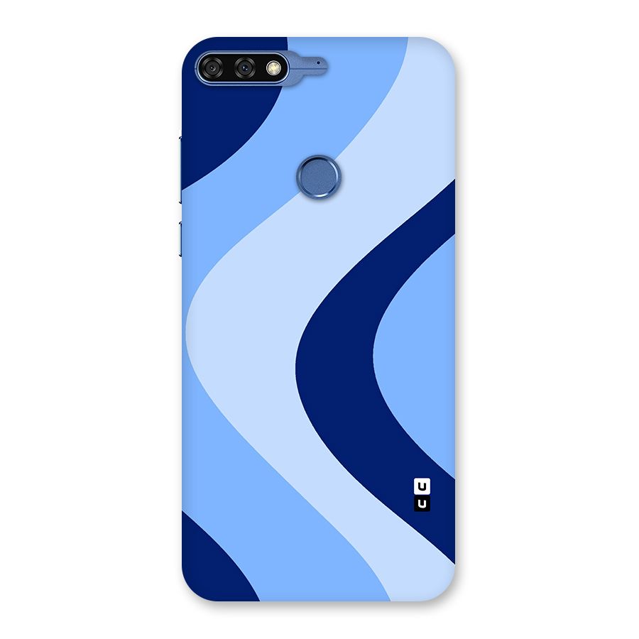 Blue Shade Curves Back Case for Honor 7C