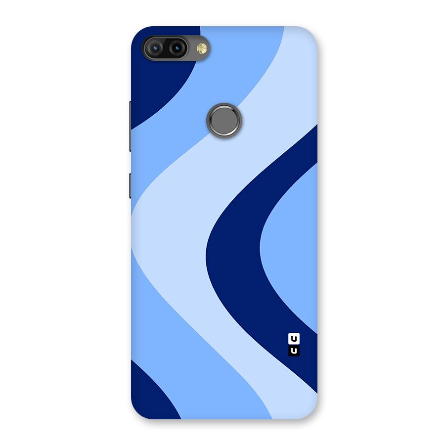 Blue Shade Curves Back Case for Infinix Hot 6 Pro