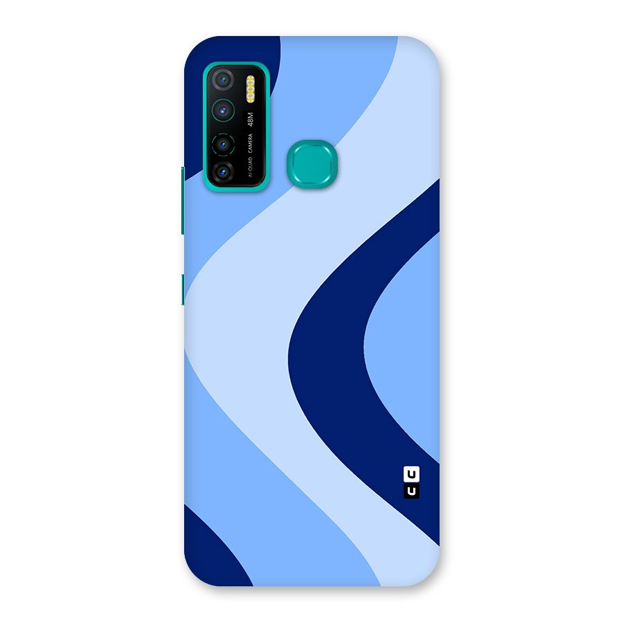 Blue Shade Curves Back Case for Infinix Hot 9 Pro