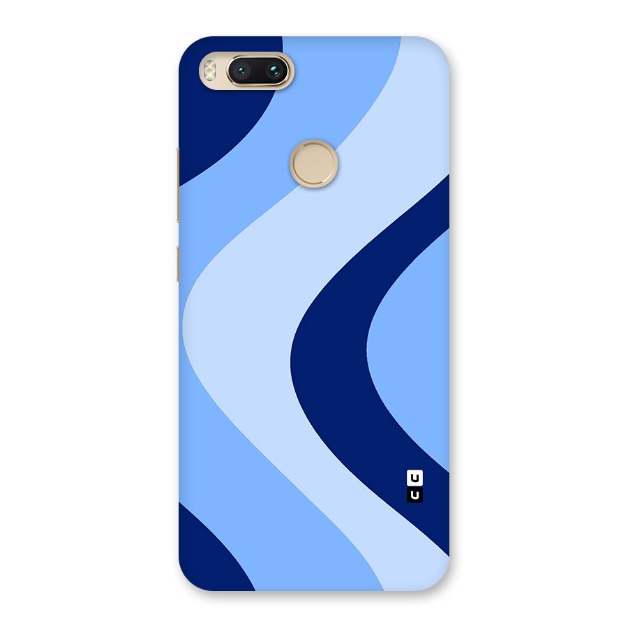 Blue Shade Curves Back Case for Mi A1