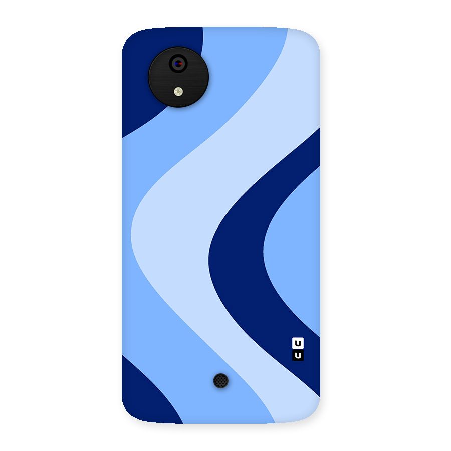Blue Shade Curves Back Case for Micromax Canvas A1