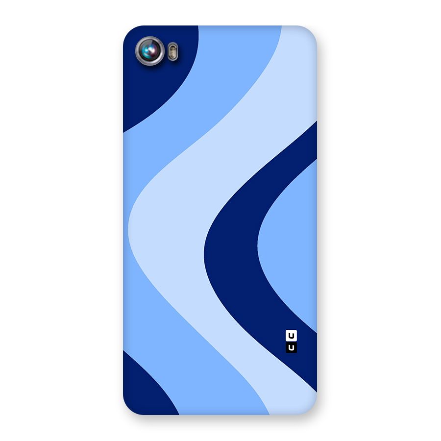 Blue Shade Curves Back Case for Micromax Canvas Fire 4 A107