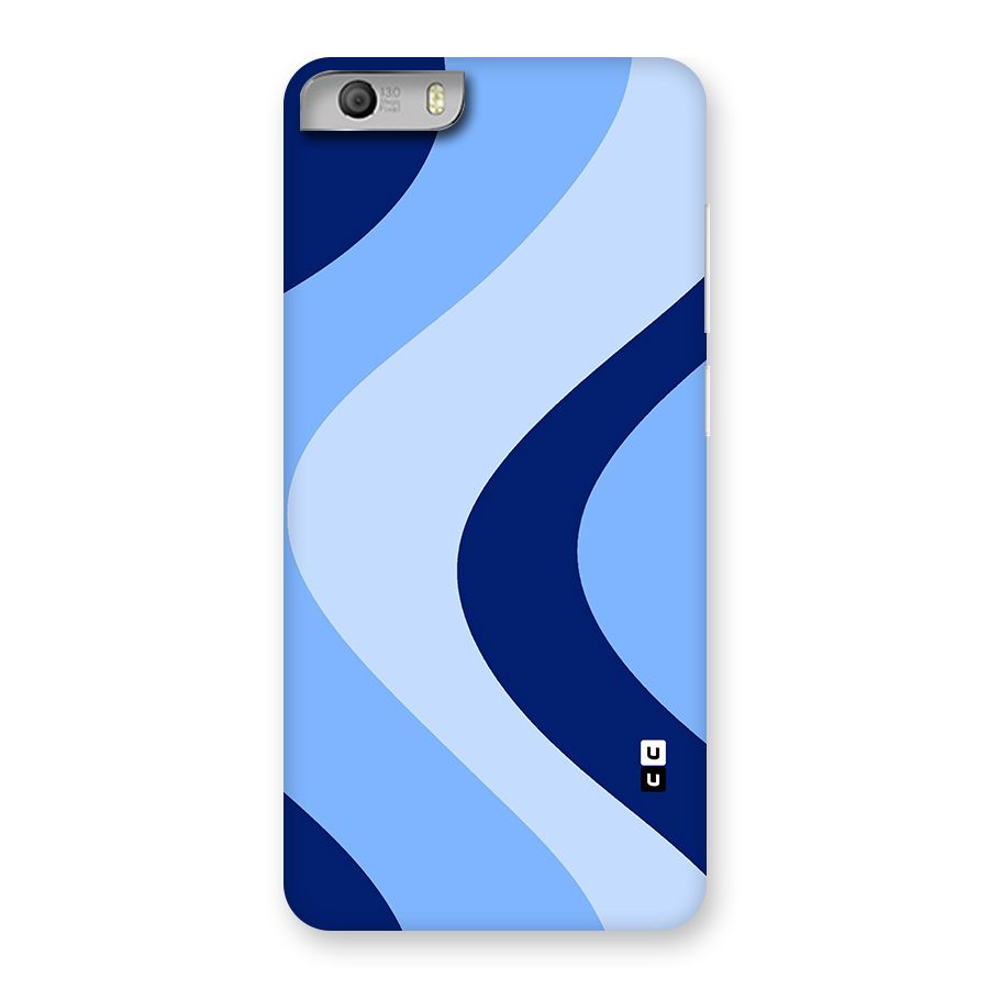 Blue Shade Curves Back Case for Micromax Canvas Knight 2