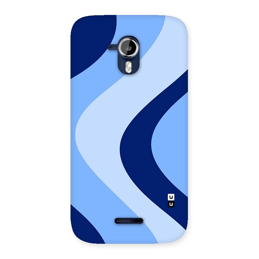 Blue Shade Curves Back Case for Micromax Canvas Magnus A117