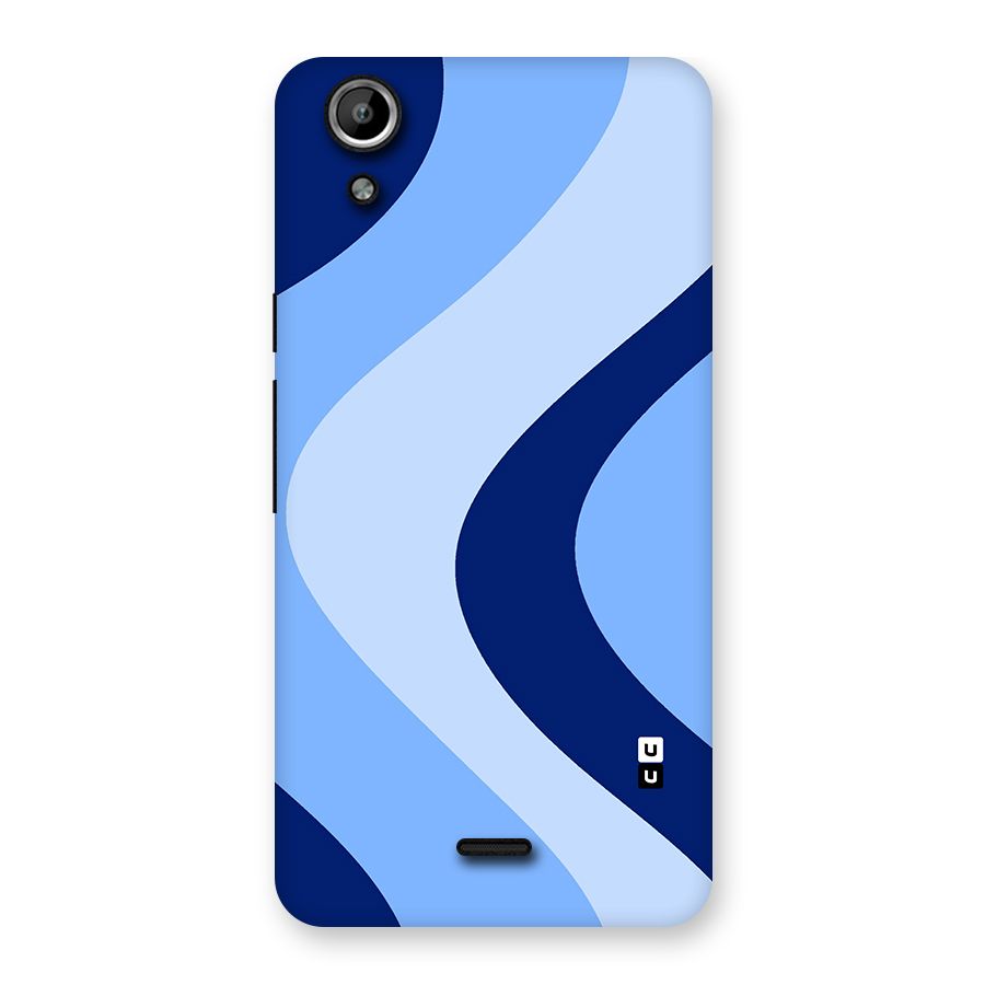 Blue Shade Curves Back Case for Micromax Canvas Selfie Lens Q345