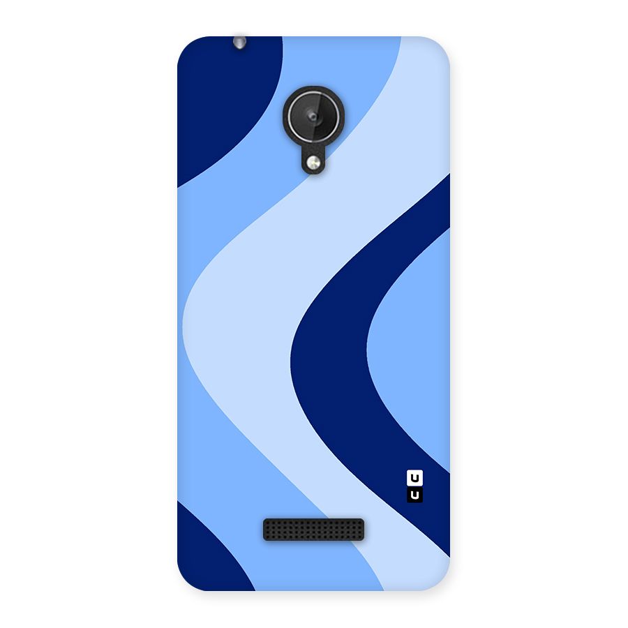 Blue Shade Curves Back Case for Micromax Canvas Spark Q380
