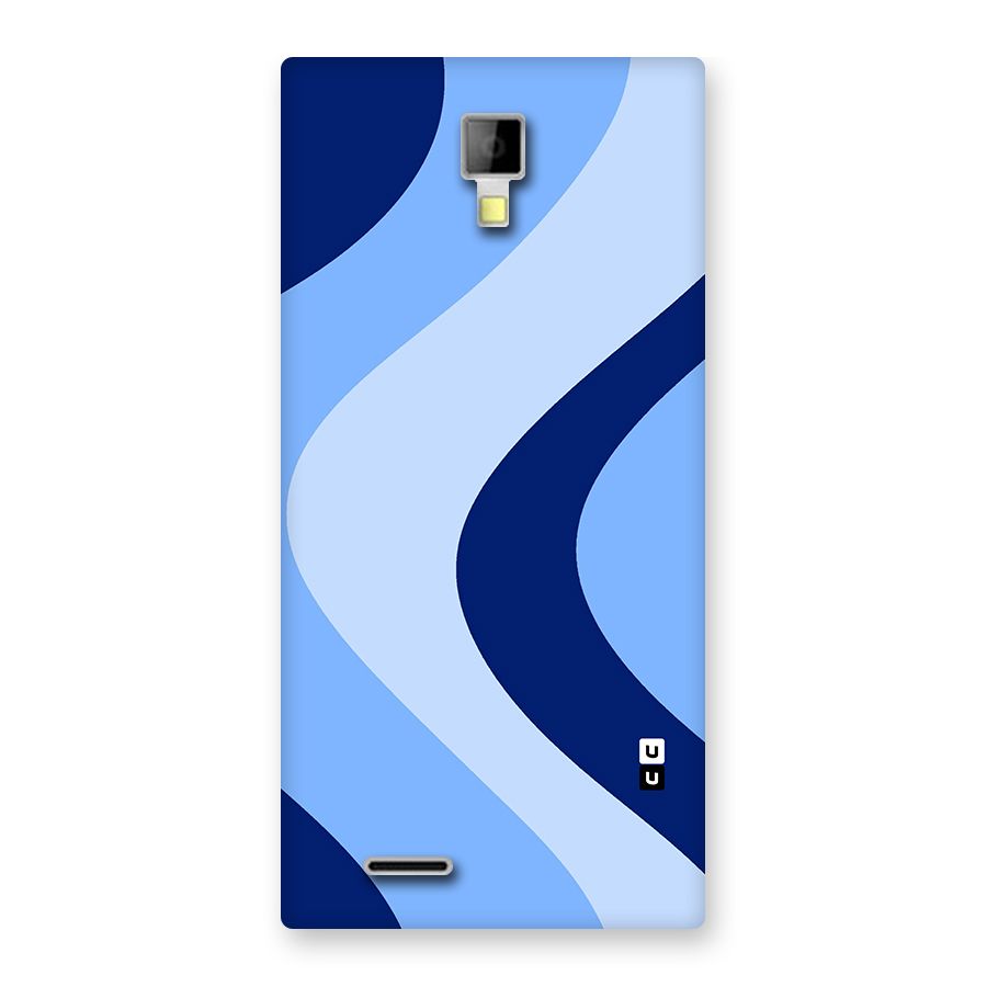 Blue Shade Curves Back Case for Micromax Canvas Xpress A99