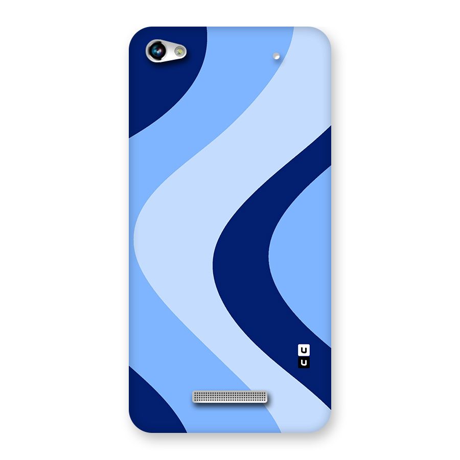 Blue Shade Curves Back Case for Micromax Hue 2