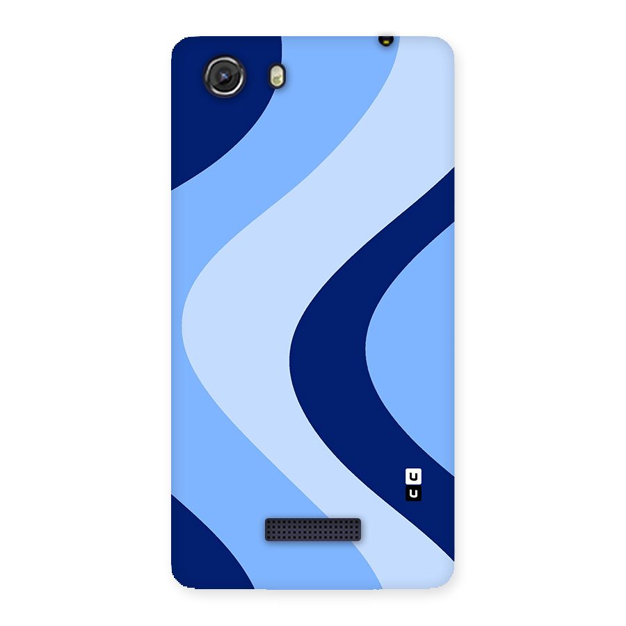 Blue Shade Curves Back Case for Micromax Unite 3