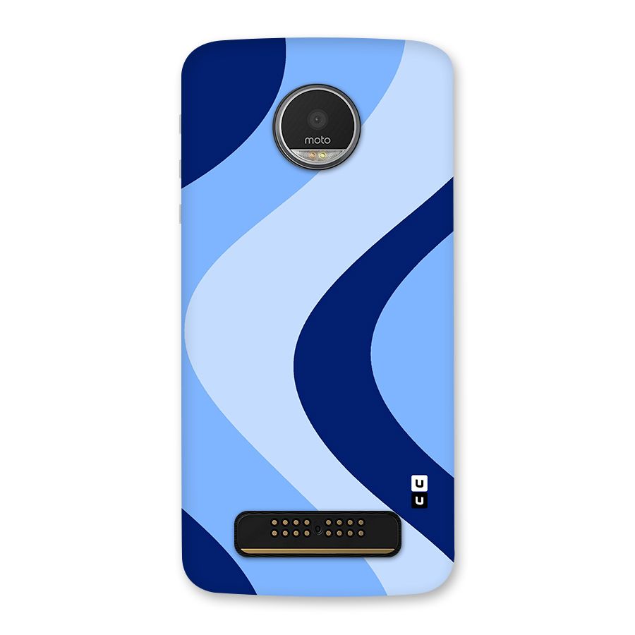 Blue Shade Curves Back Case for Moto Z Play