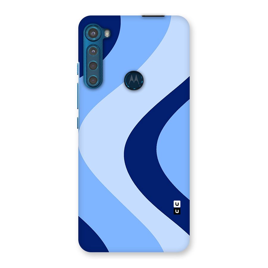 Blue Shade Curves Back Case for Motorola One Fusion Plus