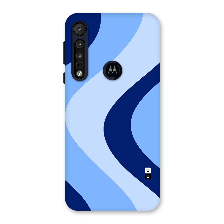 Blue Shade Curves Back Case for Motorola One Macro