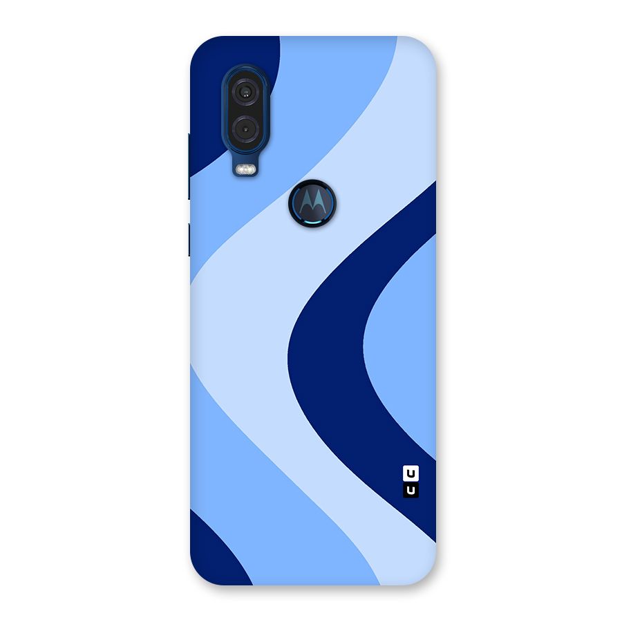Blue Shade Curves Back Case for Motorola One Vision