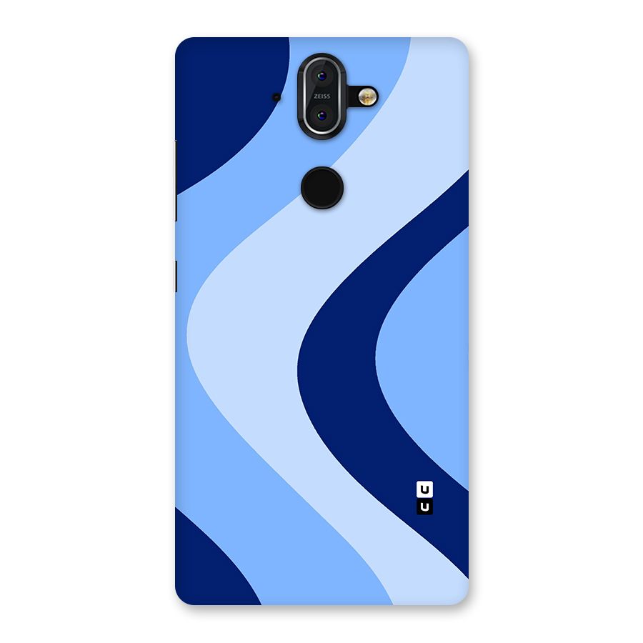 Blue Shade Curves Back Case for Nokia 8 Sirocco