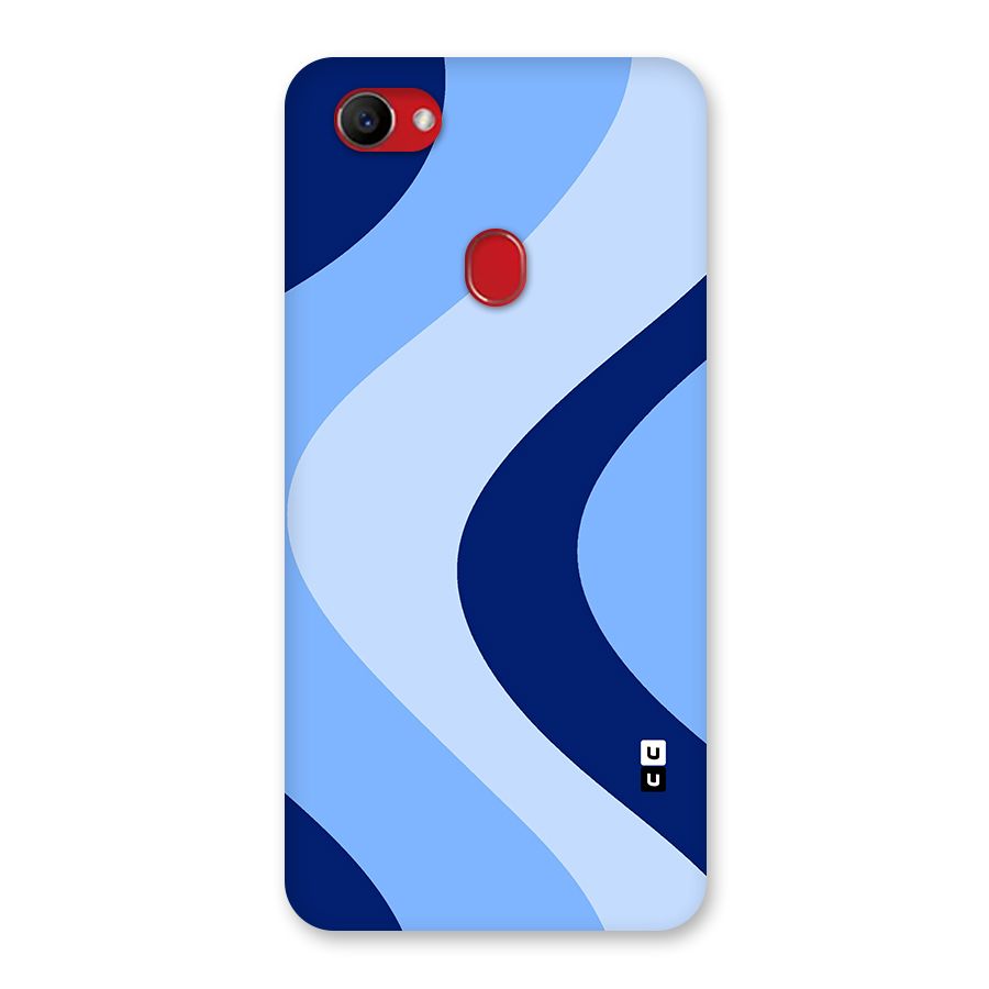 Blue Shade Curves Back Case for Oppo F7