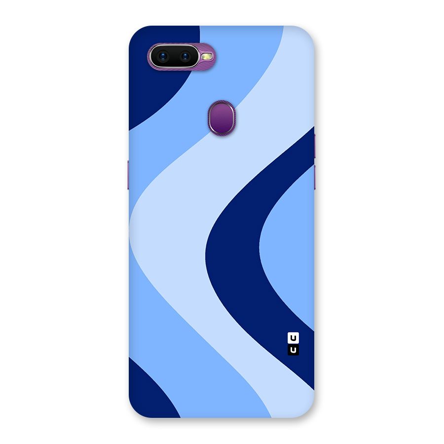 Blue Shade Curves Back Case for Oppo F9