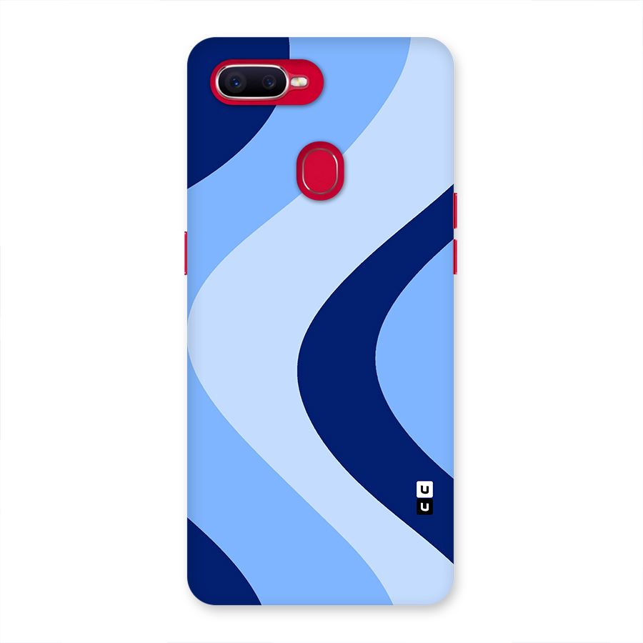 Blue Shade Curves Back Case for Oppo F9 Pro