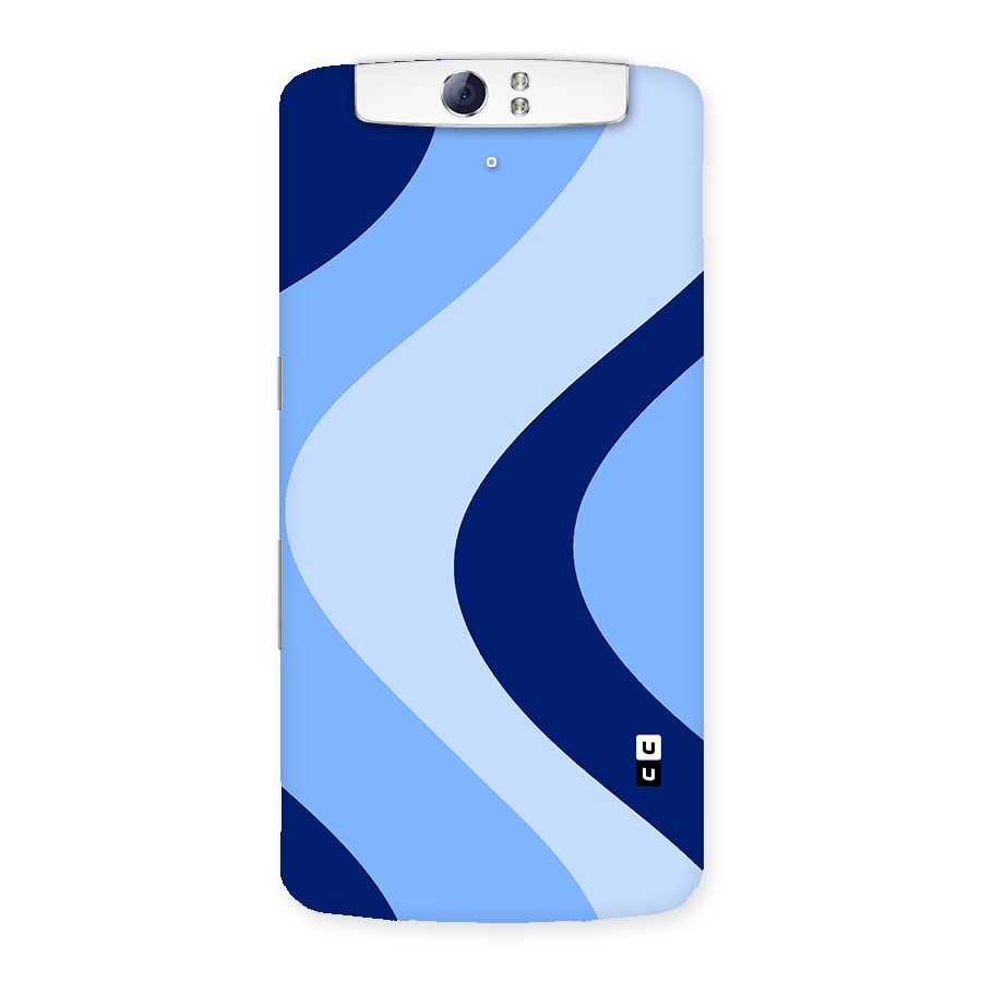 Blue Shade Curves Back Case for Oppo N1
