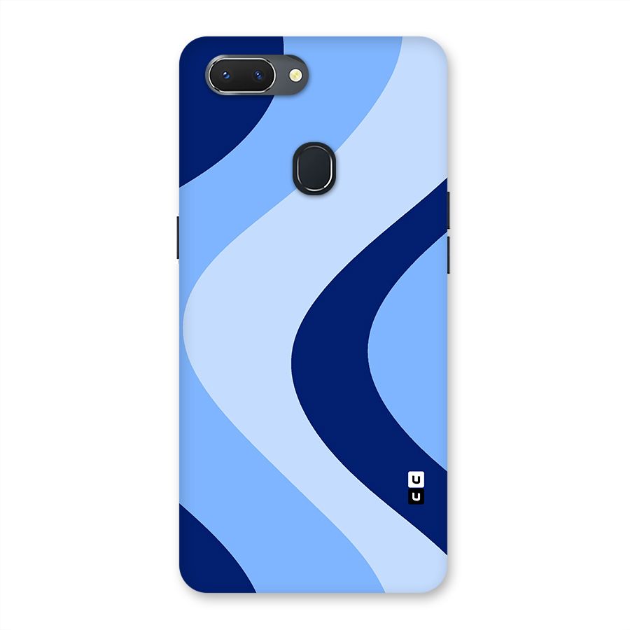 Blue Shade Curves Back Case for Oppo Realme 2