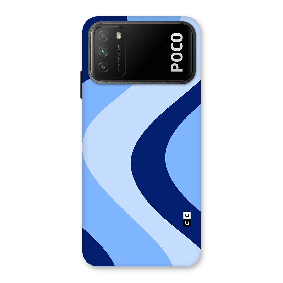 Blue Shade Curves Back Case for Poco M3