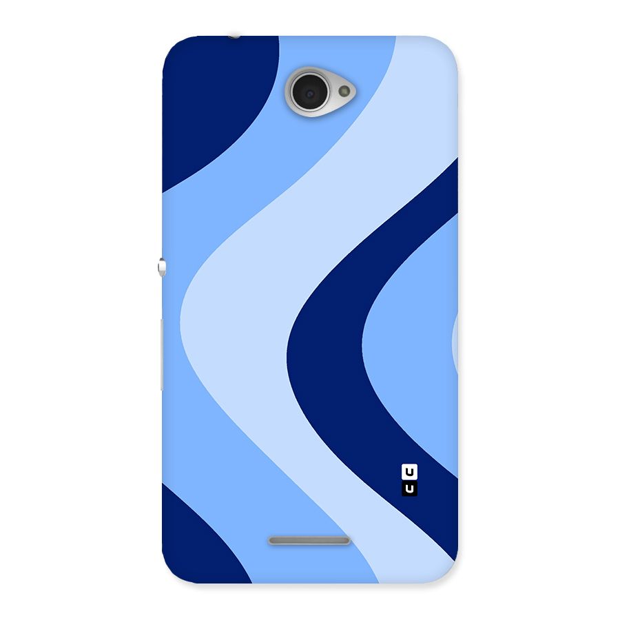 Blue Shade Curves Back Case for Sony Xperia E4