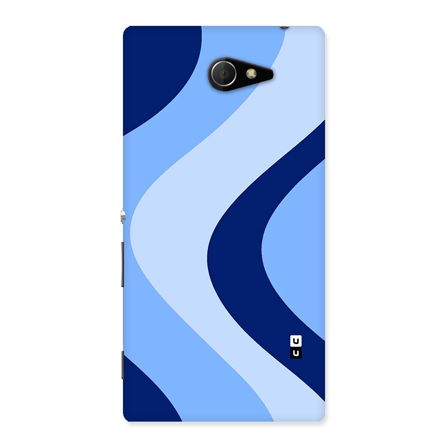 Blue Shade Curves Back Case for Sony Xperia M2