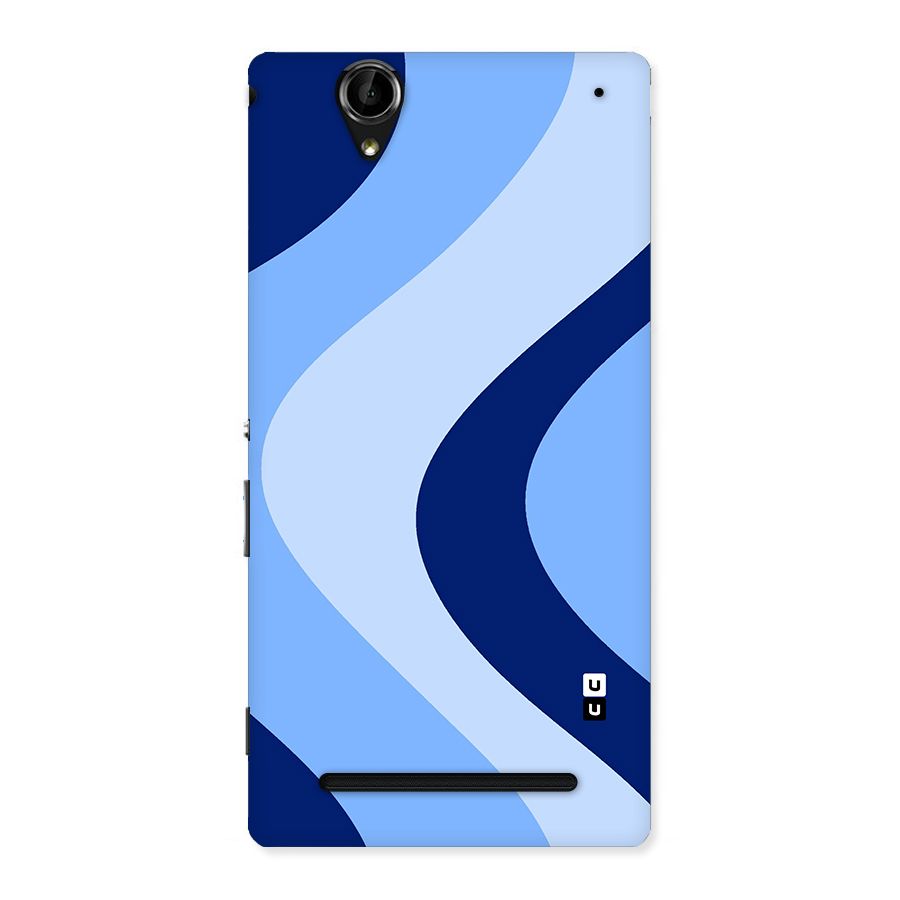 Blue Shade Curves Back Case for Sony Xperia T2