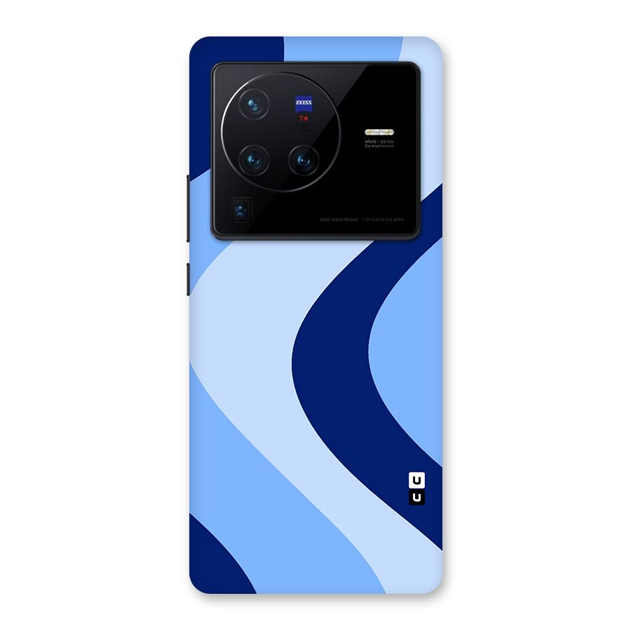 Blue Shade Curves Back Case for Vivo X80 Pro