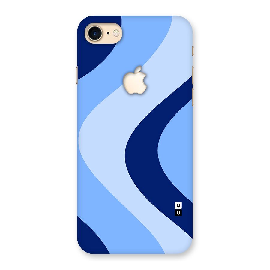 Blue Shade Curves Back Case for iPhone 7 Apple Cut