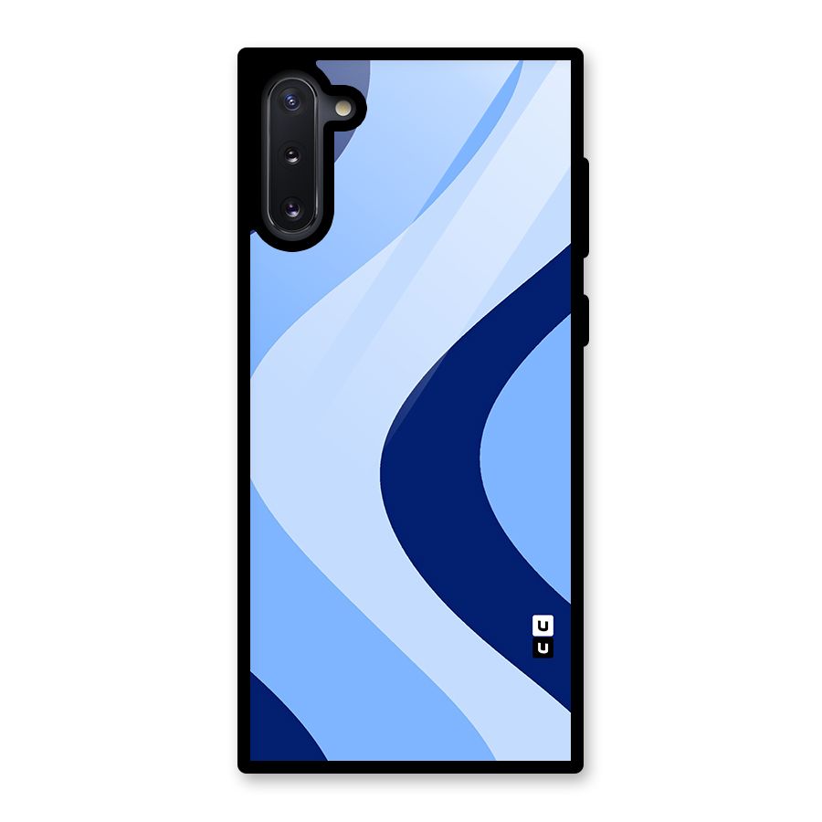 Blue Shade Curves Glass Back Case for Galaxy Note 10
