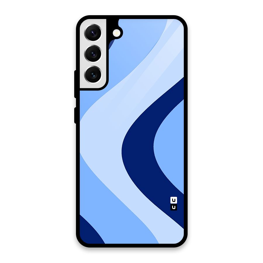 Blue Shade Curves Glass Back Case for Galaxy S22 Plus 5G
