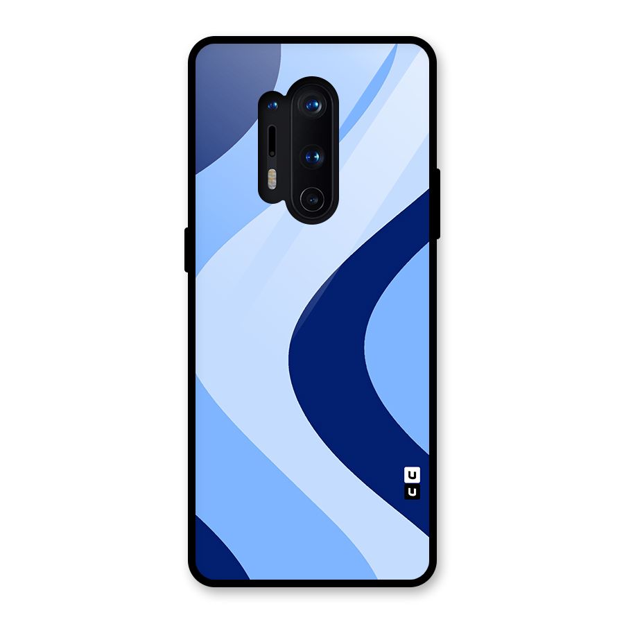 Blue Shade Curves Glass Back Case for OnePlus 8 Pro