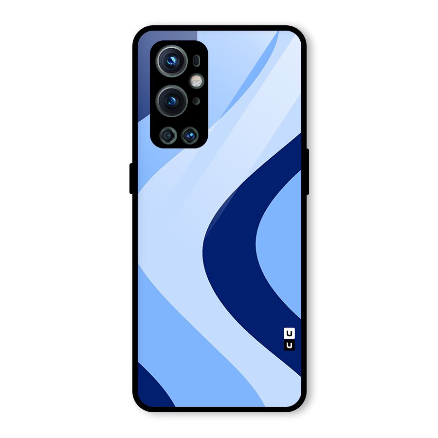 Blue Shade Curves Glass Back Case for OnePlus 9 Pro