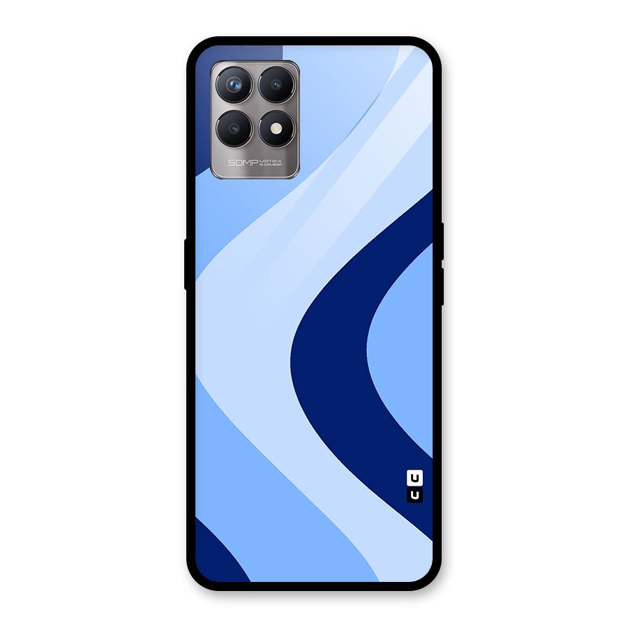 Blue Shade Curves Glass Back Case for Realme Narzo 50