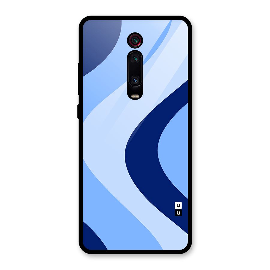 Blue Shade Curves Glass Back Case for Redmi K20